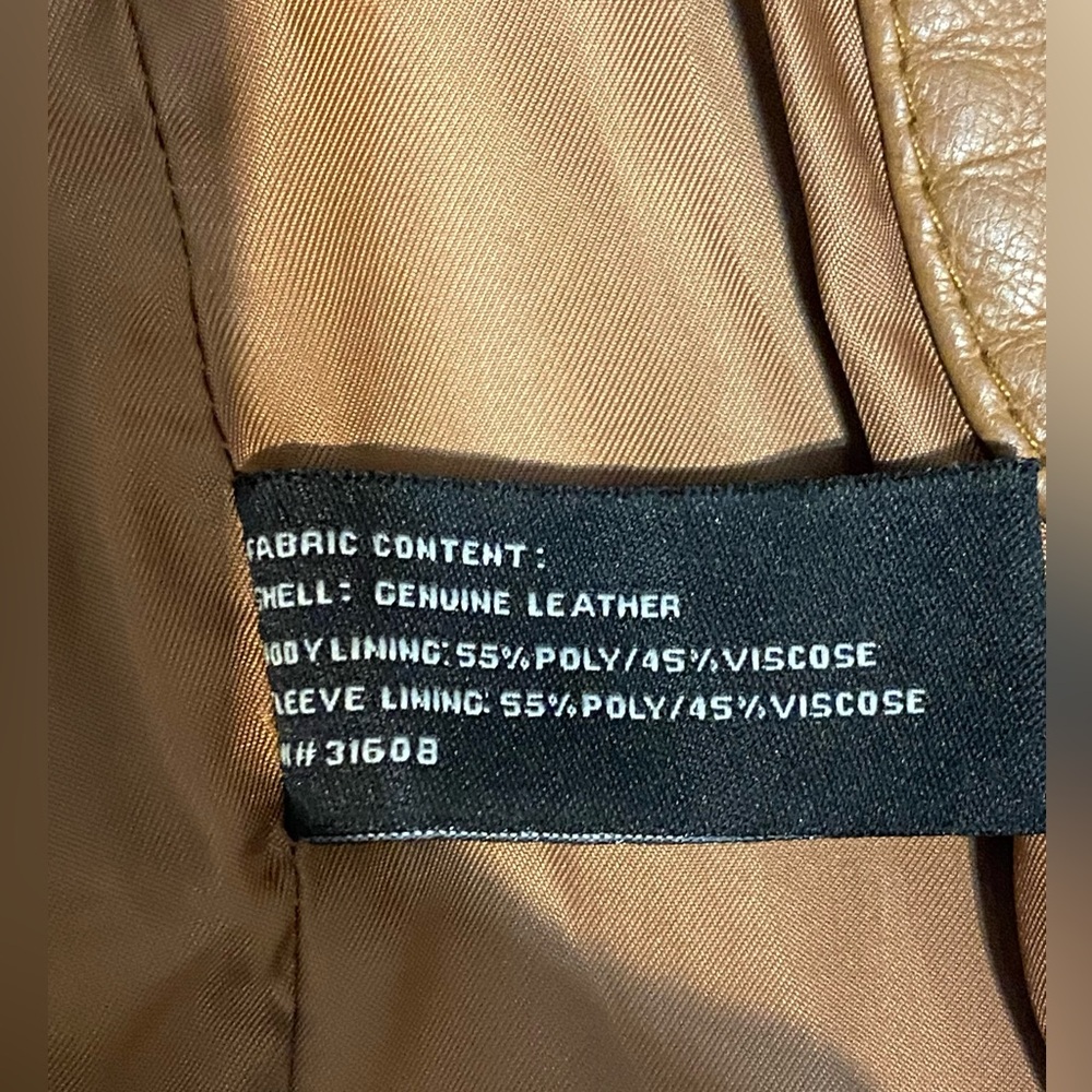 Jos. A. Bank Lambskin Leather Blazer Jacket Men's Tan Brown Coat - Sz S - Picture 9 of 13